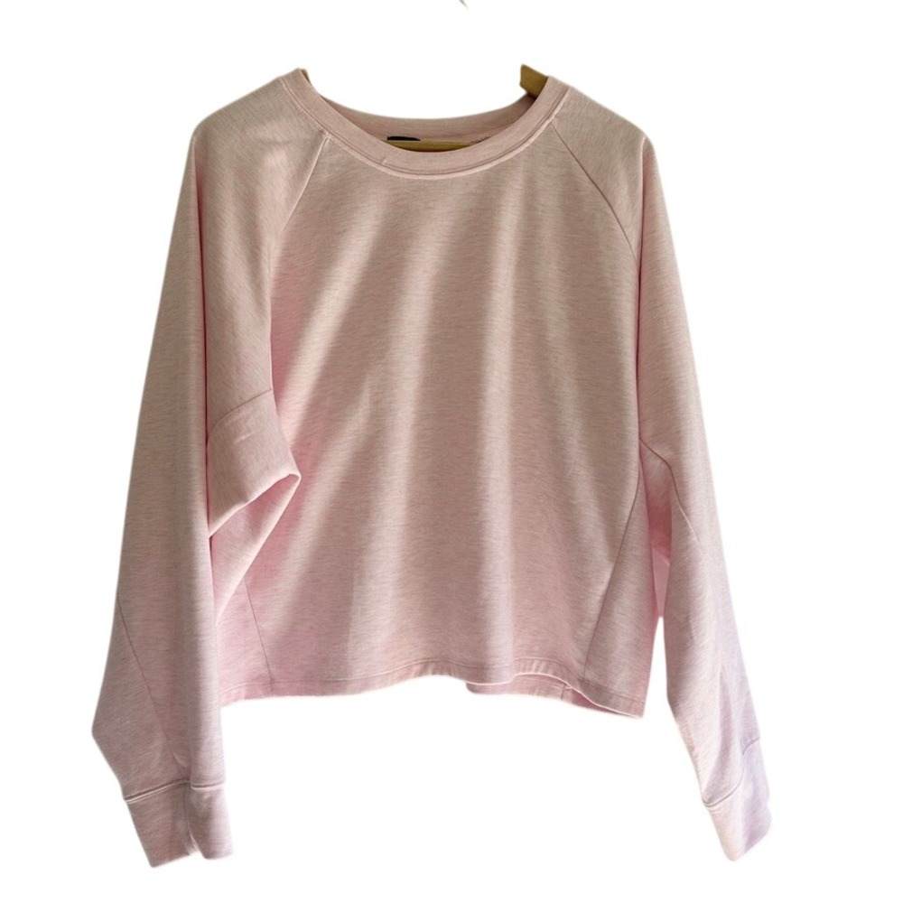 Express Womens Pink Raglan Long Sleeve Crewneck Pullover Sweatshirt XL